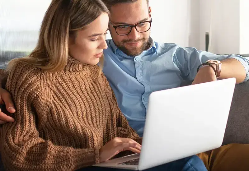 couple on laptop