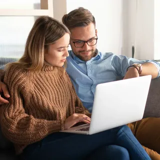 couple on laptop